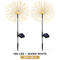 150 LED Warm White Solar Fireworks Lights – Set of 2