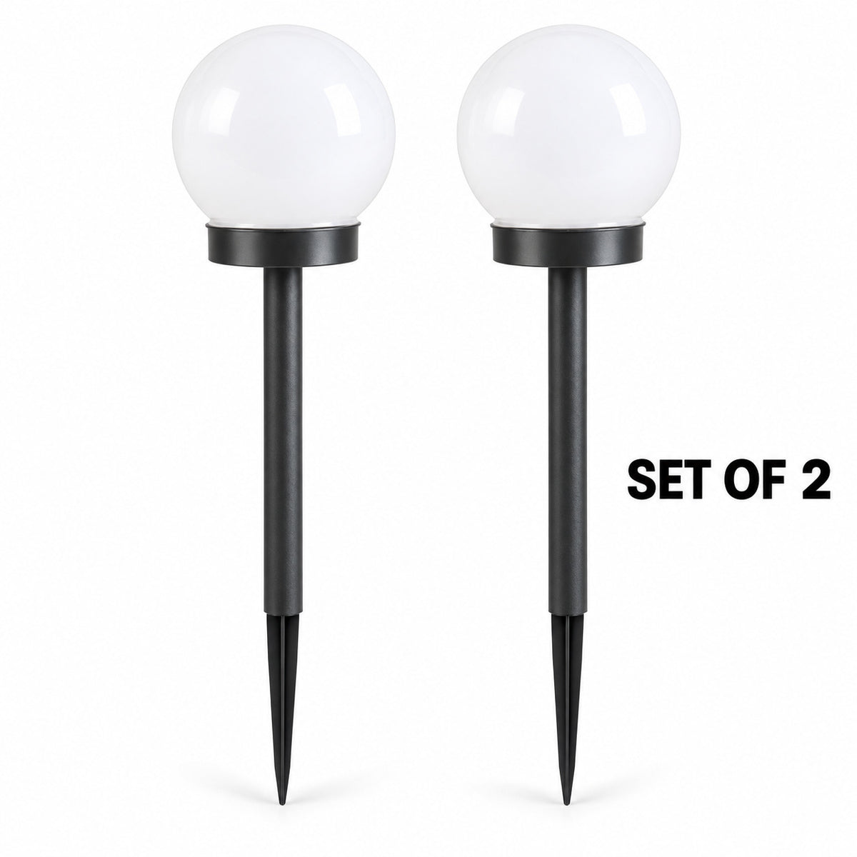 Solar Garden Globe Lights – Set of 2