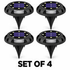 Solar Outdoor Buried Lights – Set of 4