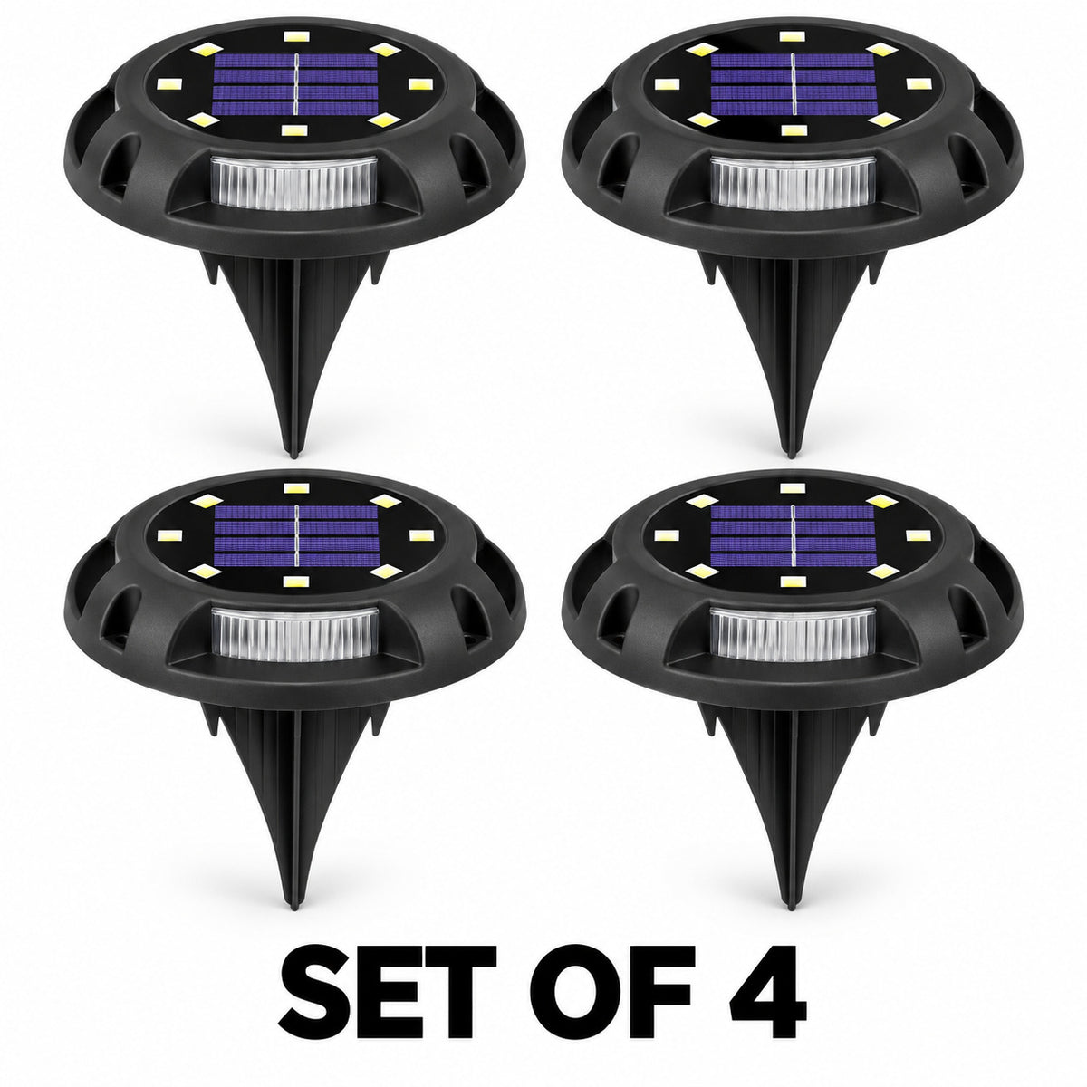 Solar Outdoor Buried Lights – Set of 4