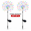 50 Heads Multicolour Solar Fireworks Lights – Set of 2