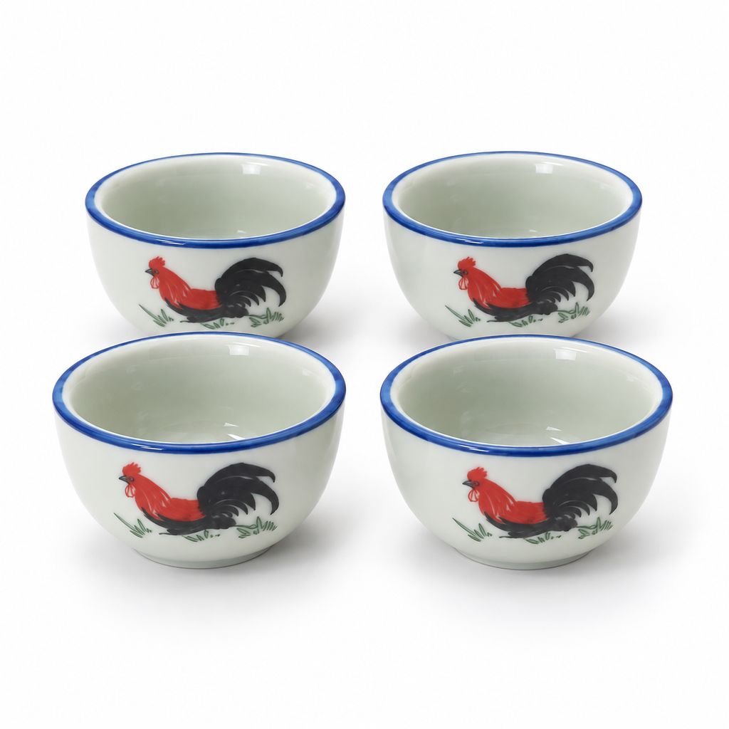 Rooster Jiangzhong Cups – Set of 4