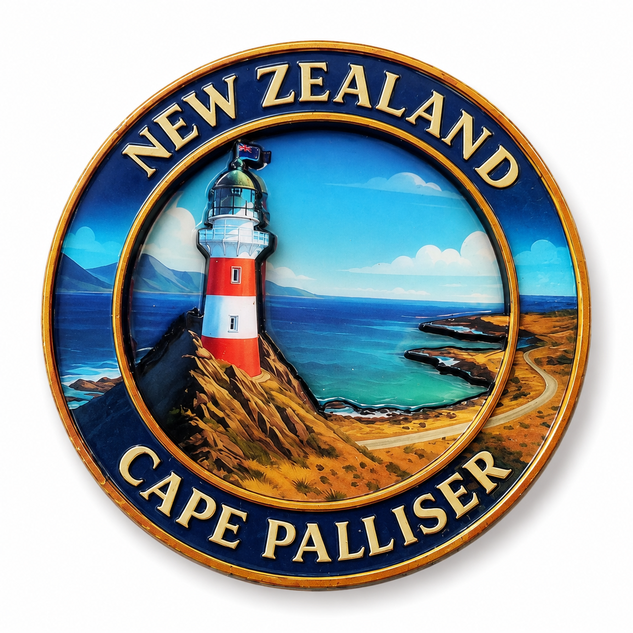 Cape Palliser New Zealand Acrylic Fridge Magnet – 8 cm