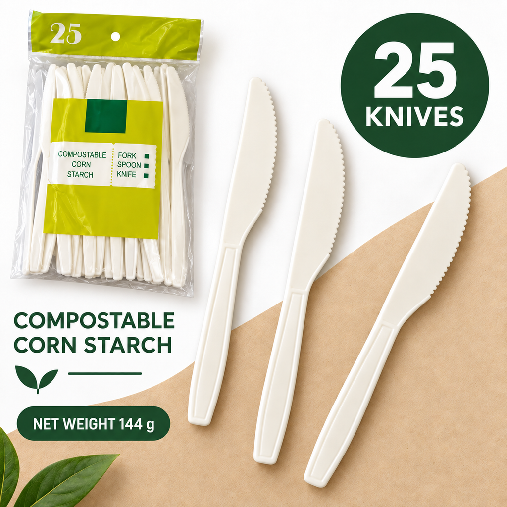 Compostable Knives – 25 Pack