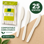 Compostable Knives – 25 Pack