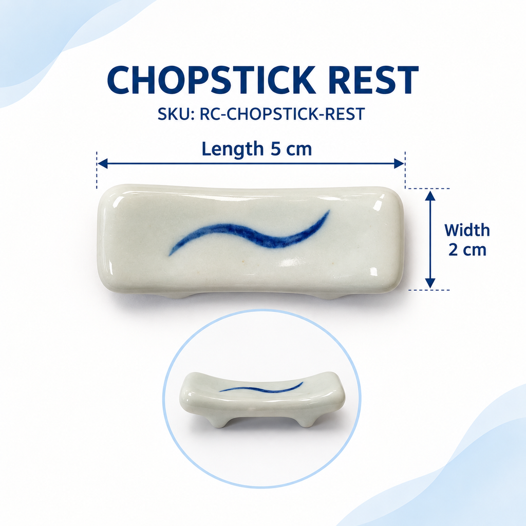 Blue & White Chopstick Rests – Set of 12