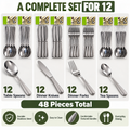 48-Piece Stainless Steel Tableware Set – Service for 12