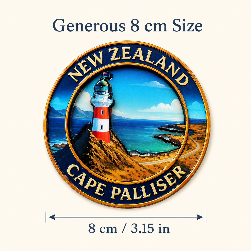 Cape Palliser New Zealand Acrylic Fridge Magnet – 8 cm