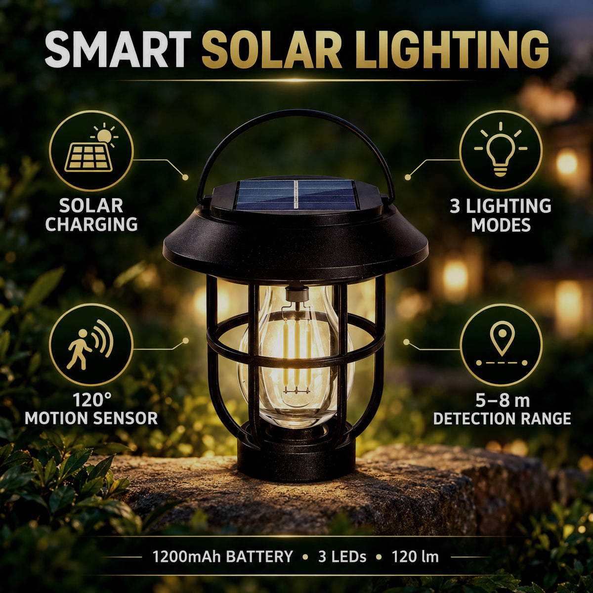 YC-169 Solar Garden Lantern Light