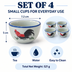 Rooster Jiangzhong Cups – Set of 4