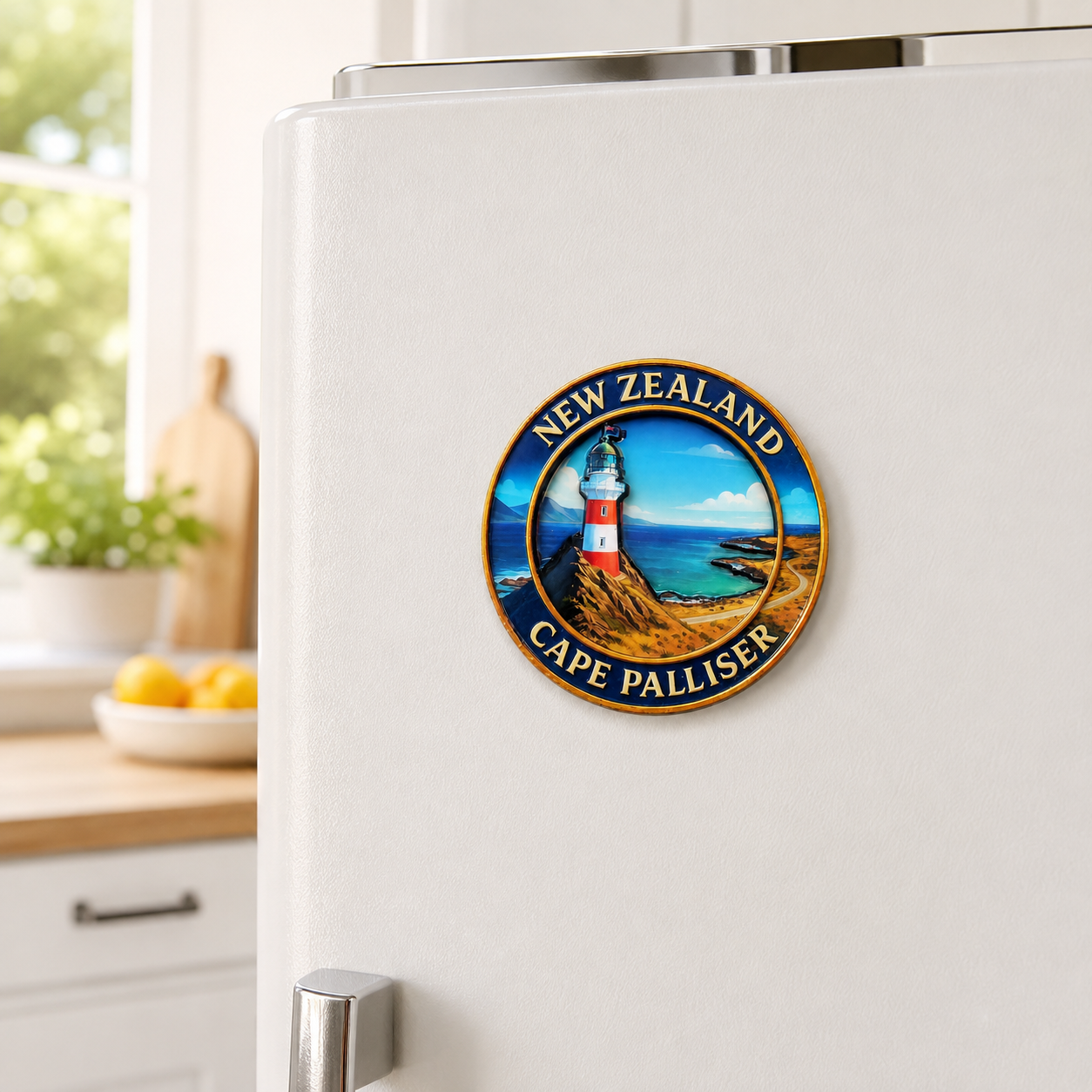 Cape Palliser New Zealand Acrylic Fridge Magnet – 8 cm