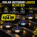 Solar Outdoor Buried Lights – Set of 4