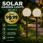 Solar Garden Globe Lights – Set of 2