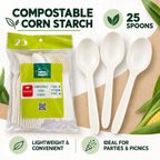 Compostable Spoons – 25 Pack