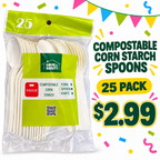 Compostable Spoons – 25 Pack