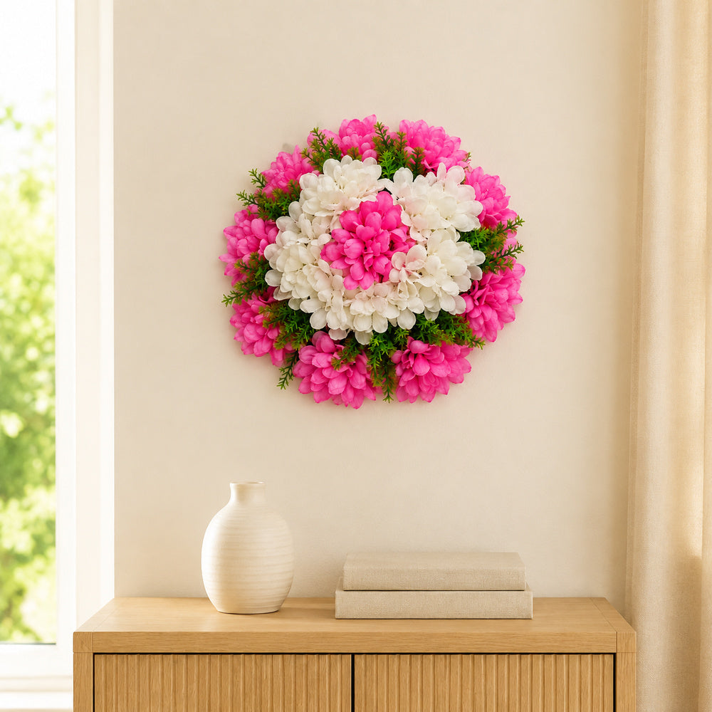 30cm Artificial Flower Wreath – 4 Colours Available