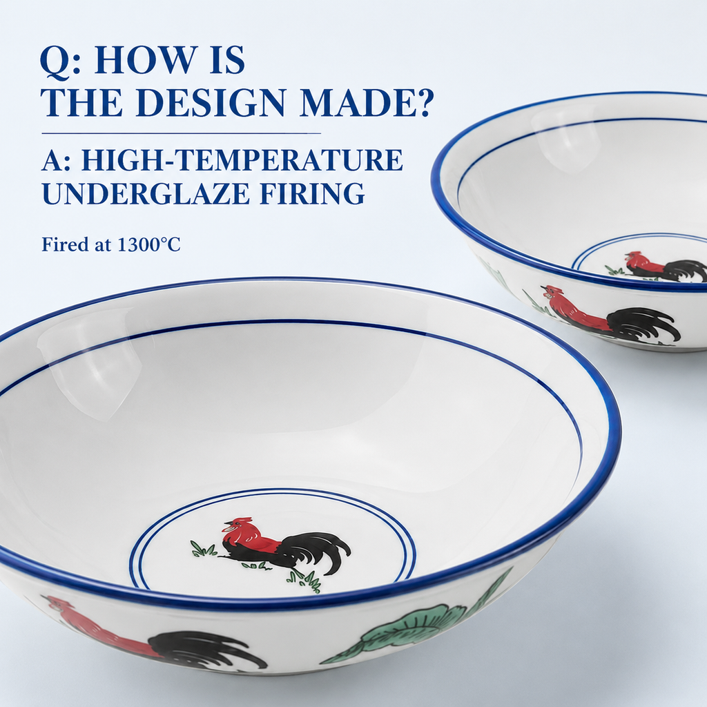 Red Rooster 8.5-Inch Serving Bowls – Set of 2