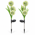 Set of 2 Solar 3-Head Onion Ball Garden Lights – 72cm