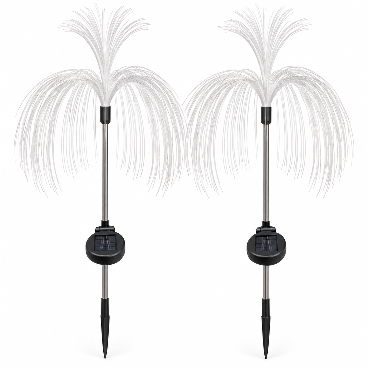 Set of 2 Solar Fiber Optic Garden Lights – 86cm
