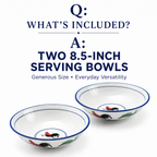 Red Rooster 8.5-Inch Serving Bowls – Set of 2