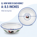 Red Rooster 8.5-Inch Serving Bowls – Set of 2