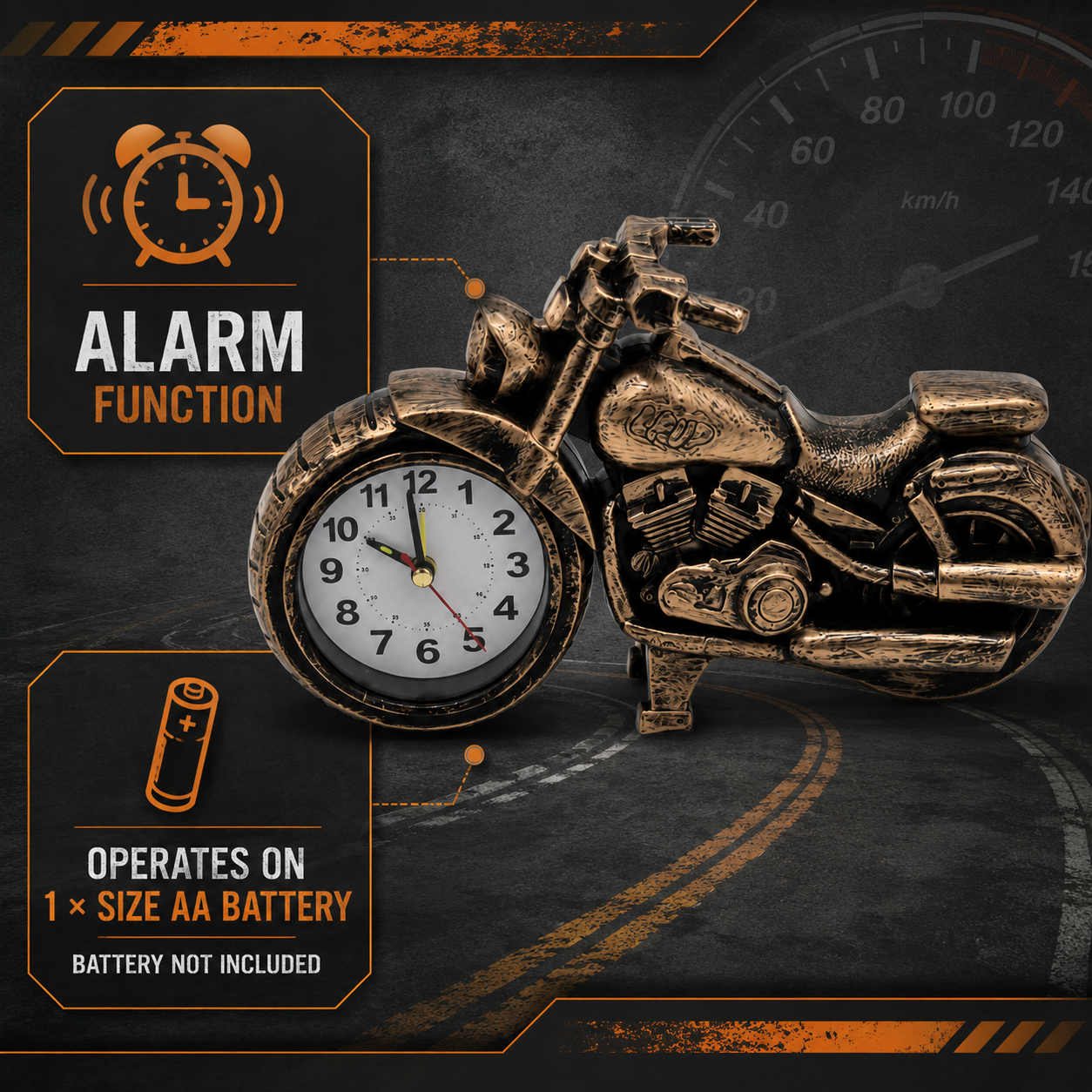 Motorcycle-Shaped Table Alarm Clock – CD267