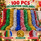 Decorative Tinsel Garlands – Pack of 100