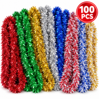 Decorative Tinsel Garlands – Pack of 100