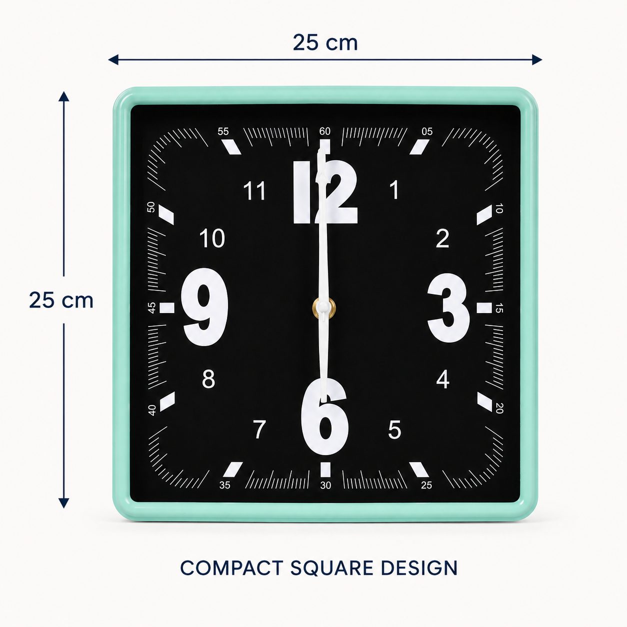 25cm Square Plastic Wall Clock – HA-8