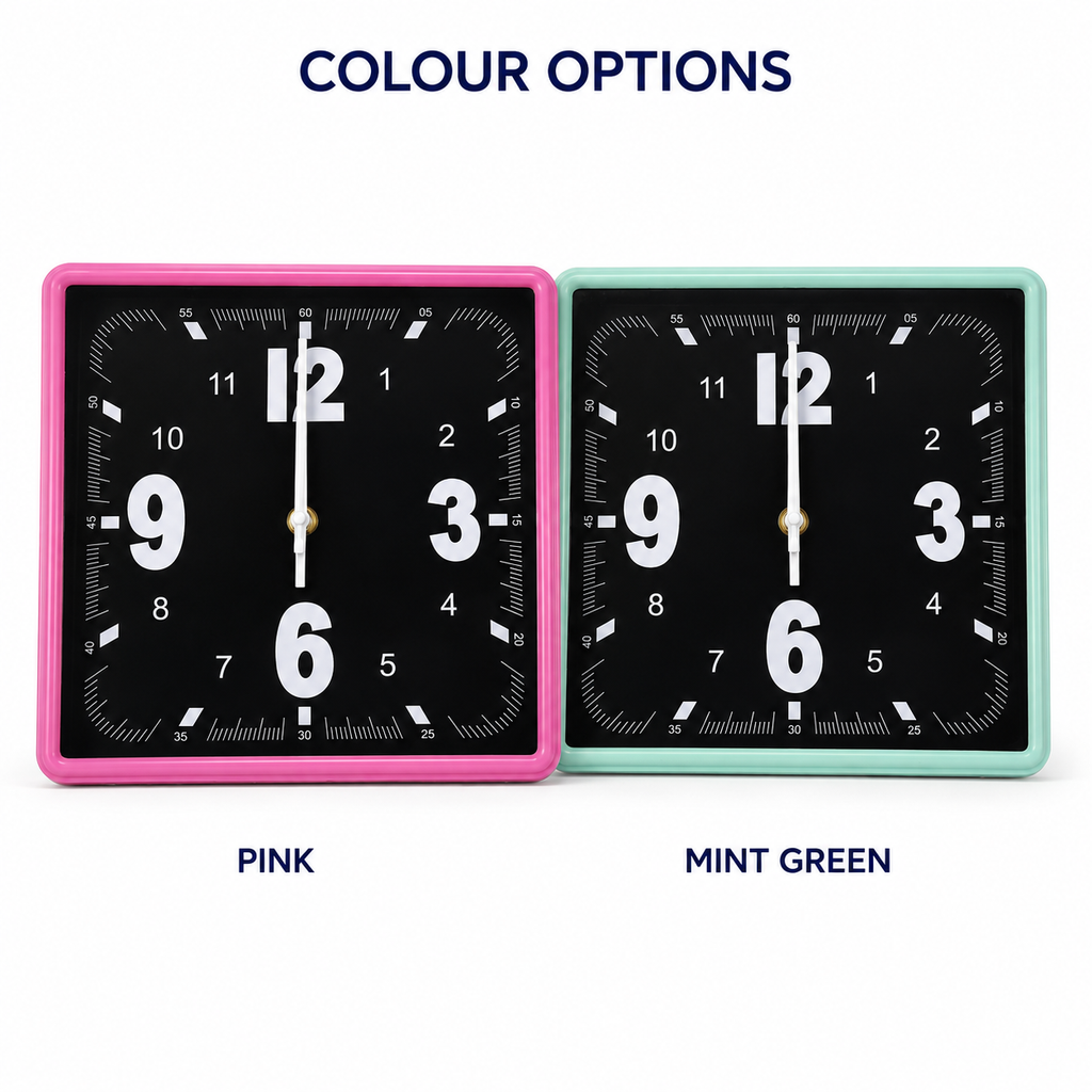 25cm Square Plastic Wall Clock – HA-8