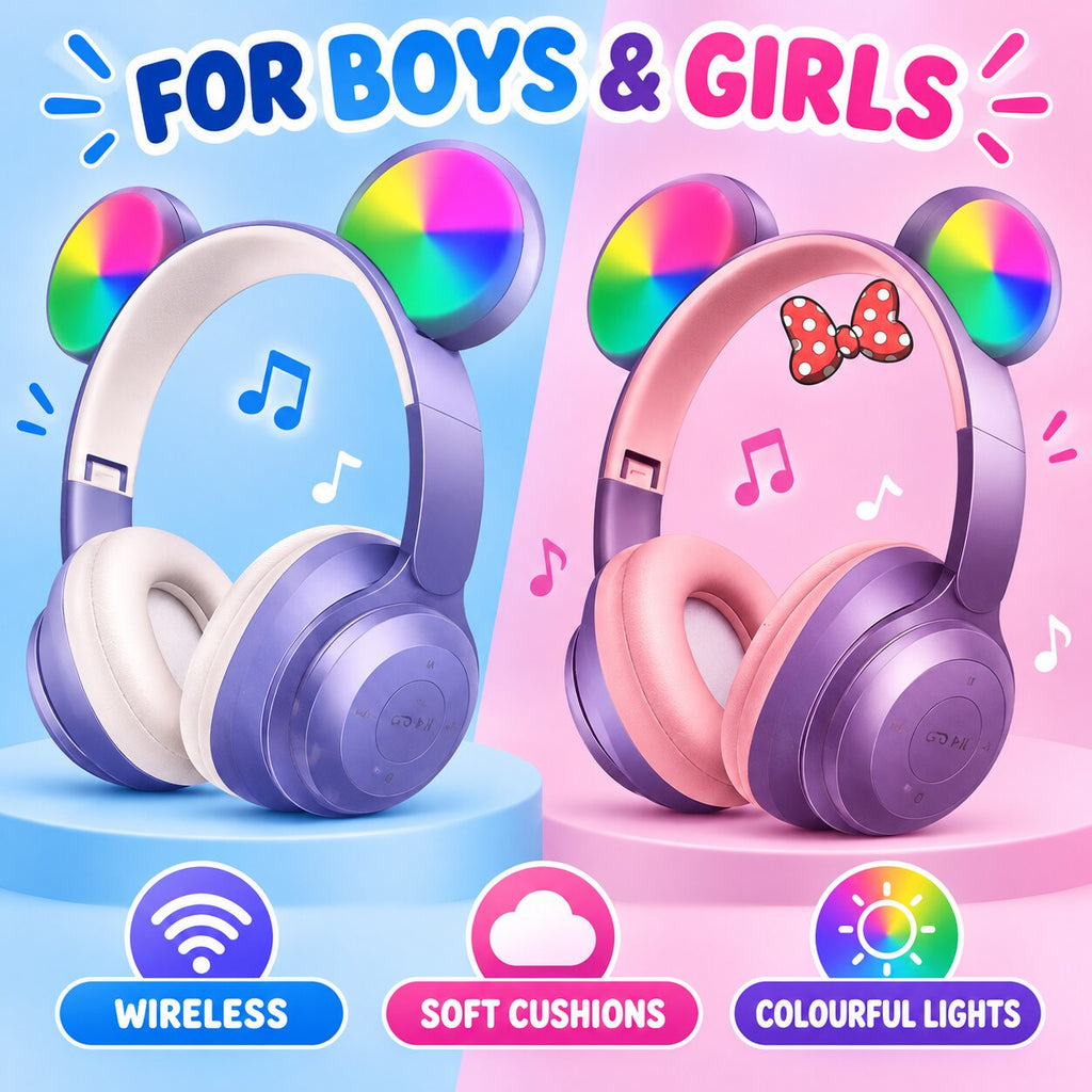 Kids Bluetooth Headphones – Boy & Girl 2-Pack