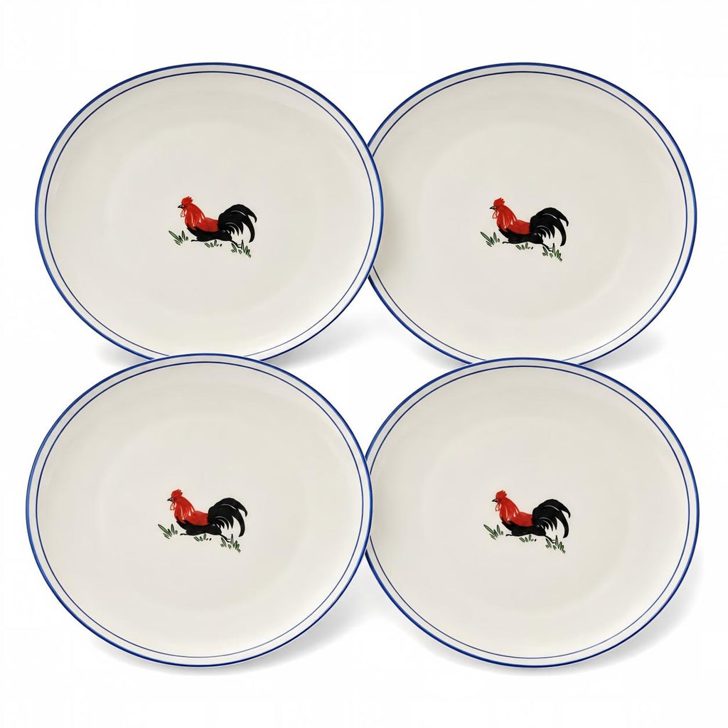 Red Rooster 10-Inch Dinner Plates – Set of 4
