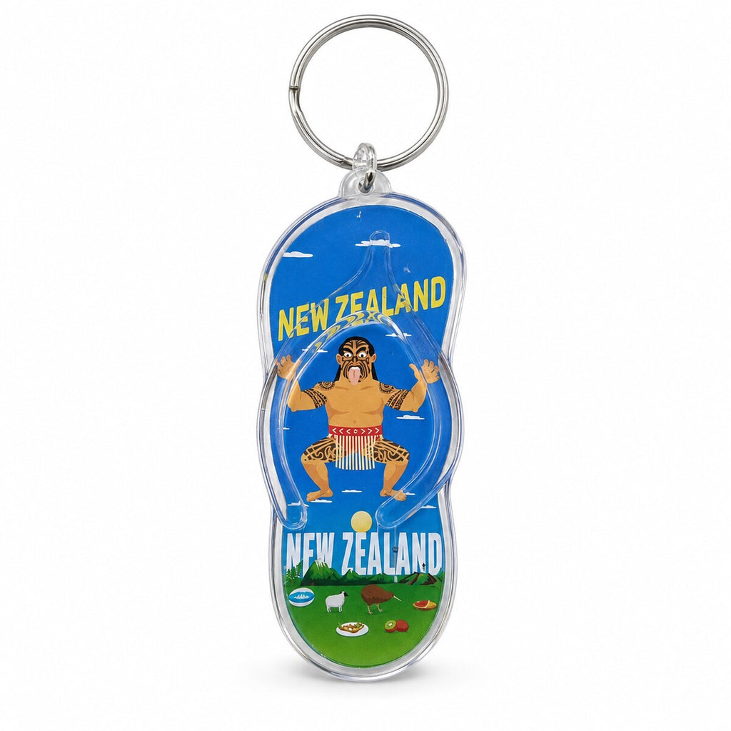 New Zealand Haka Flip-Flop Acrylic Keyring