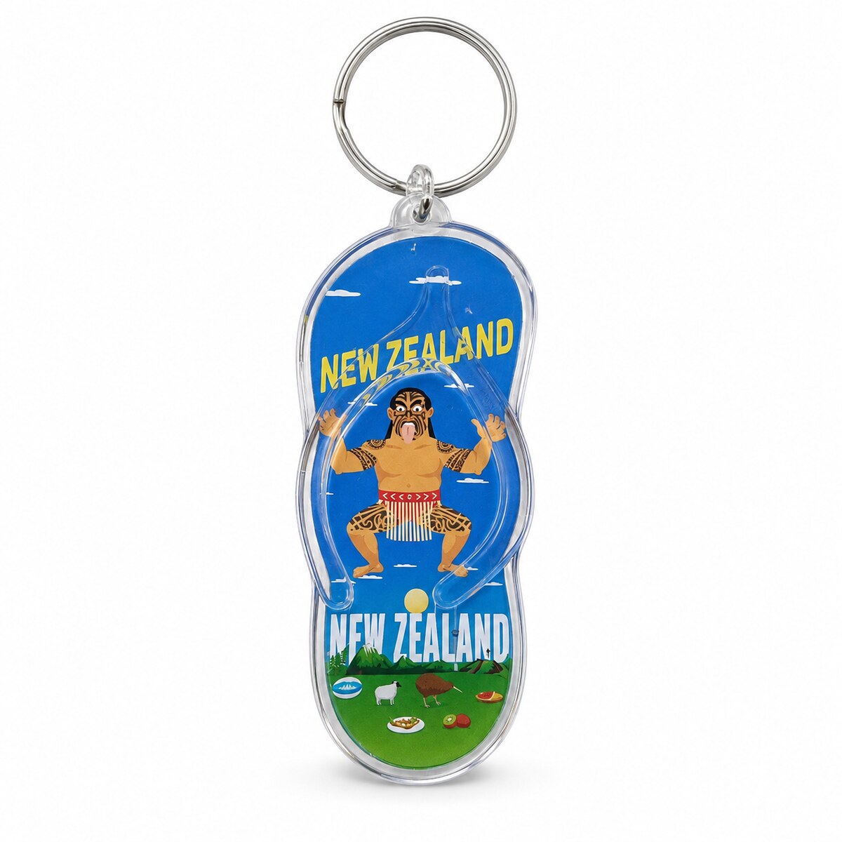 New Zealand Haka Flip-Flop Acrylic Keyring