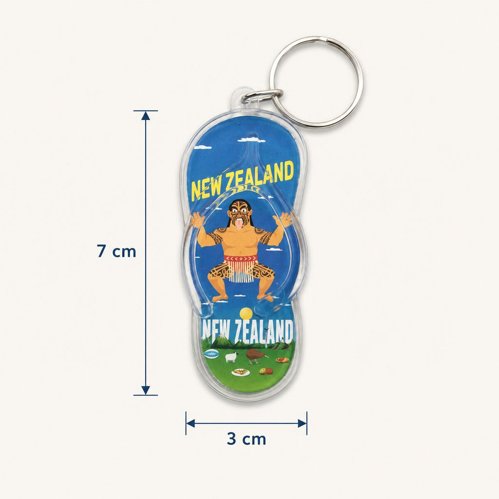 New Zealand Haka Flip-Flop Acrylic Keyring