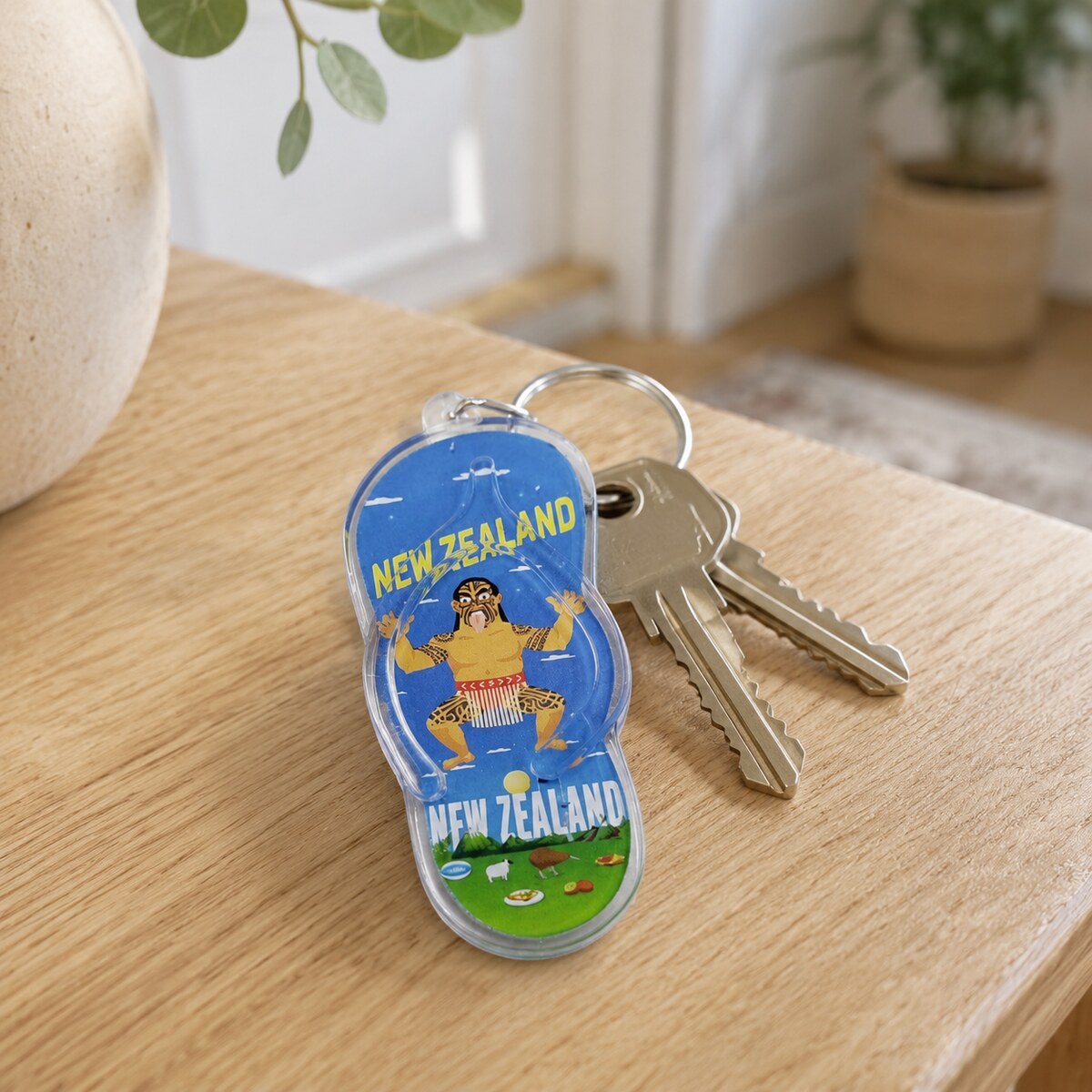 New Zealand Haka Flip-Flop Acrylic Keyring