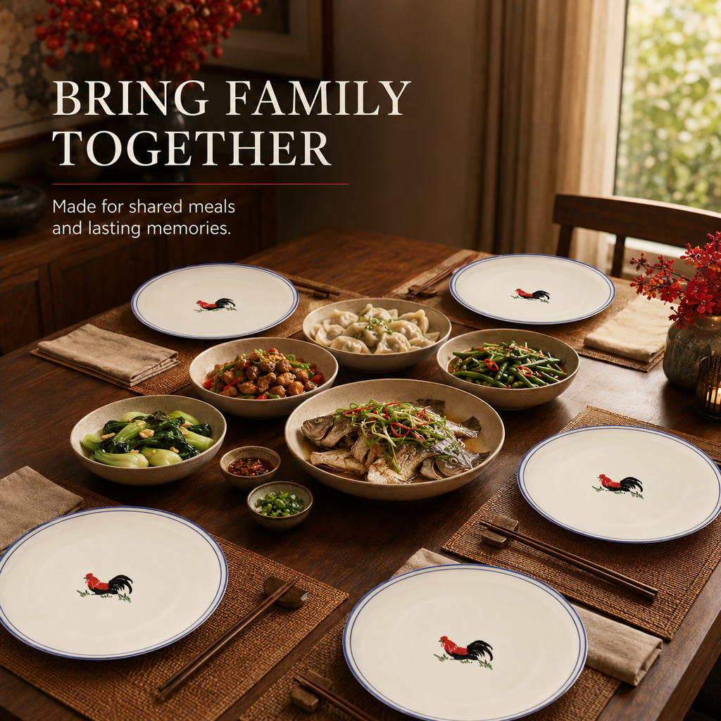 Red Rooster 10-Inch Dinner Plates – Set of 4