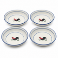 Red Rooster 8-Inch Deep Plates – Set of 4