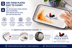 Red Rooster 9-Inch Rectangular Plates – Set of 2
