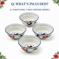 Red Rooster 7-Inch Serving Bowls – Set of 4