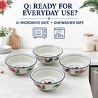 Red Rooster 7-Inch Serving Bowls – Set of 4