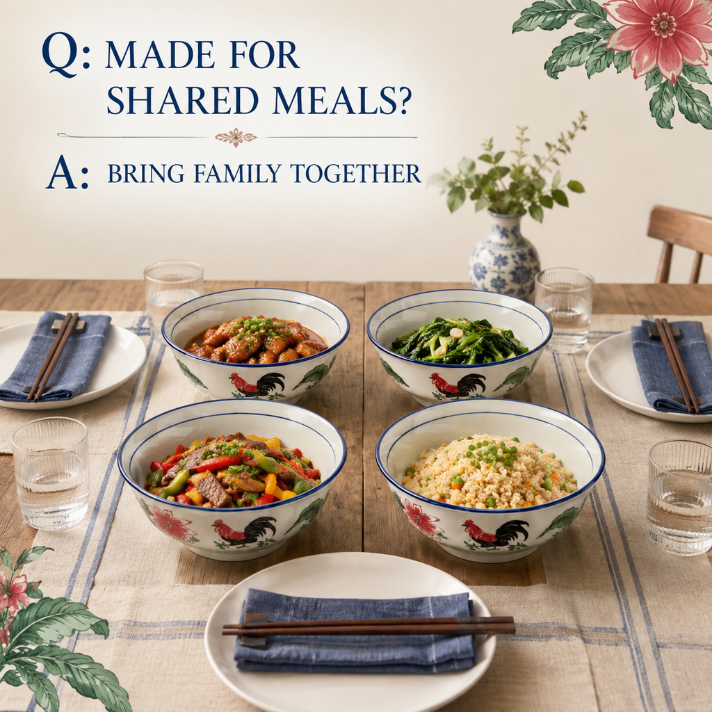 Red Rooster 7-Inch Serving Bowls – Set of 4