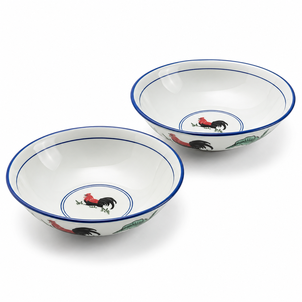 Red Rooster 8.5-Inch Serving Bowls – Set of 2