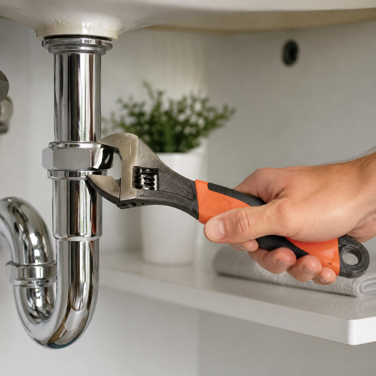 8-Inch Adjustable Wrench with Non-Slip Grip