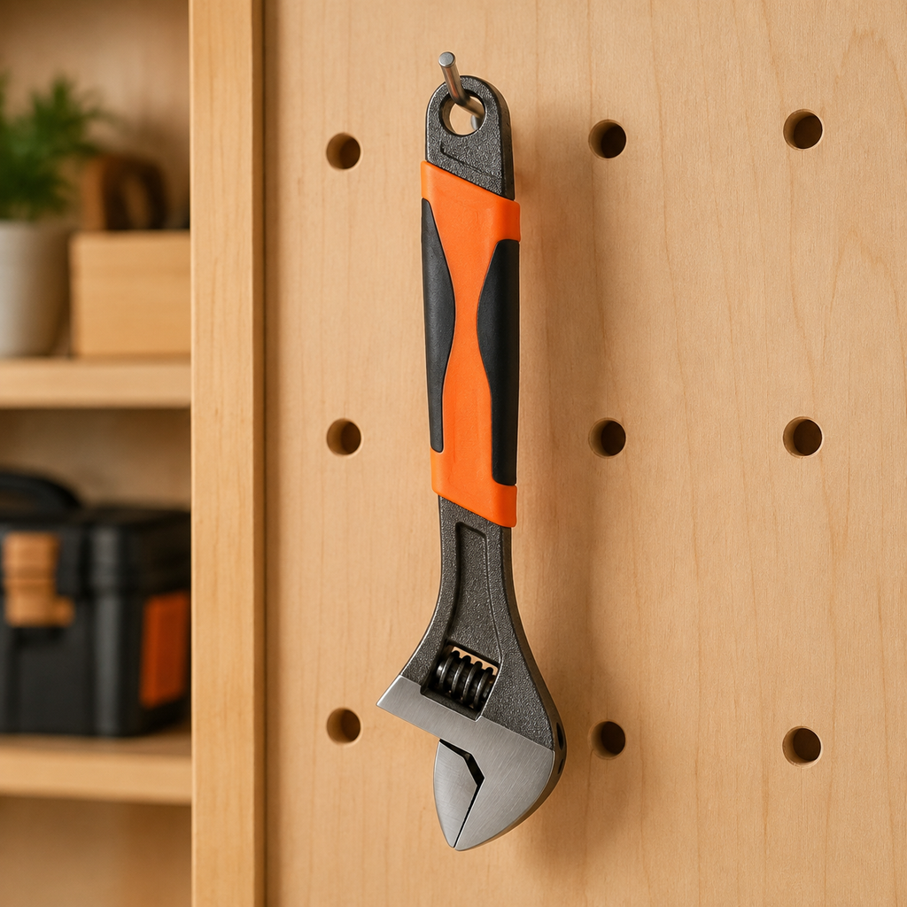 8-Inch Adjustable Wrench with Non-Slip Grip