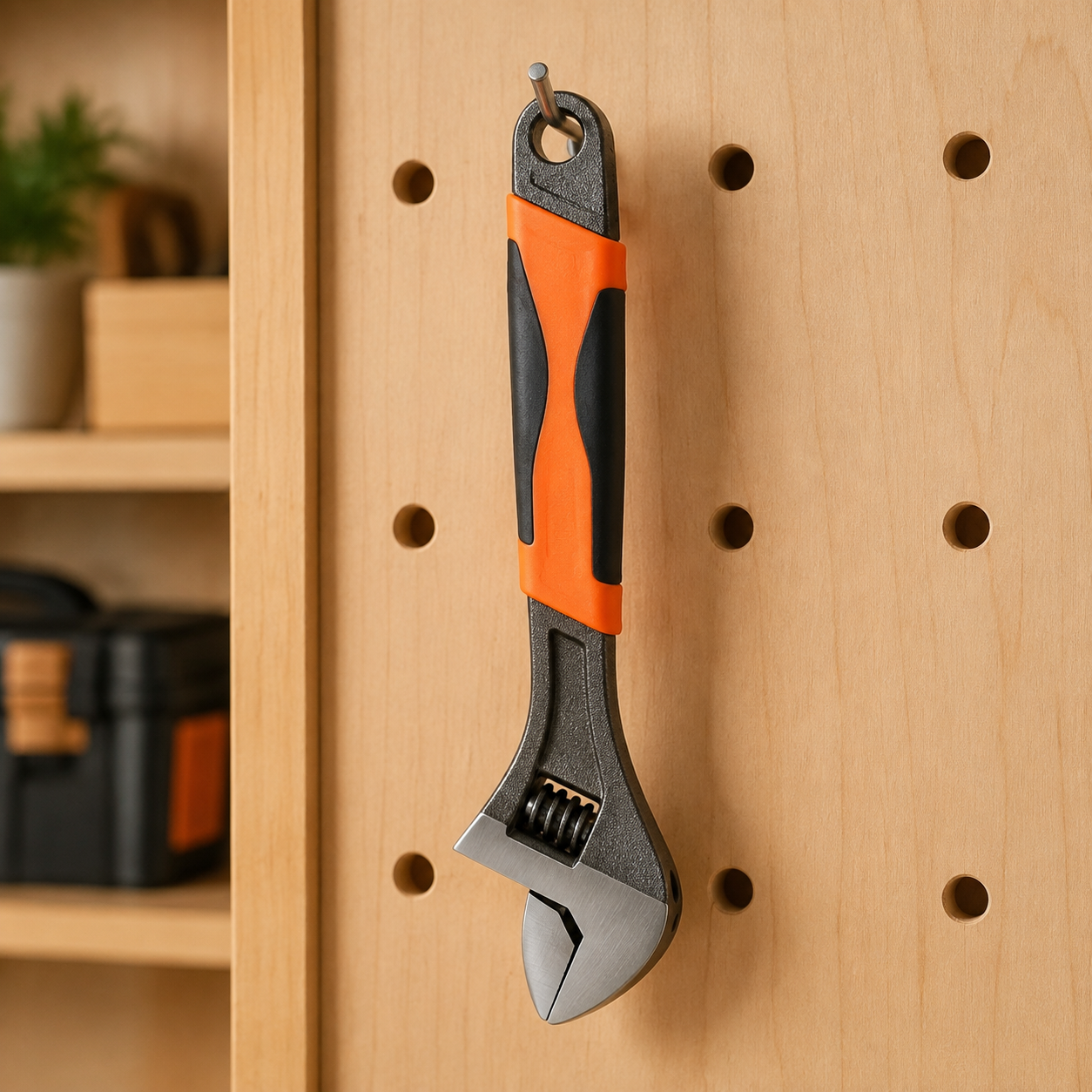 8-Inch Adjustable Wrench with Non-Slip Grip