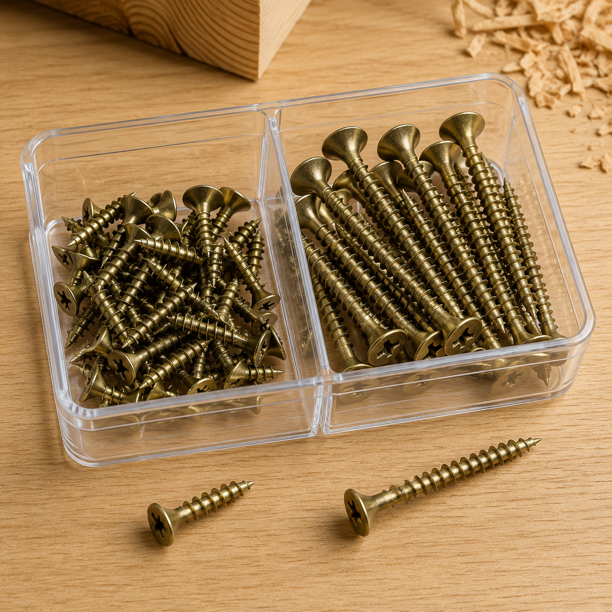 2-Size Countersunk Wood Screw Assortment