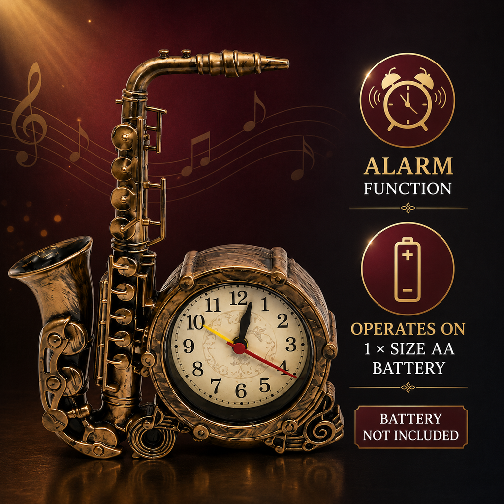 18.5cm Saxophone Alarm Table Clock – YY7711