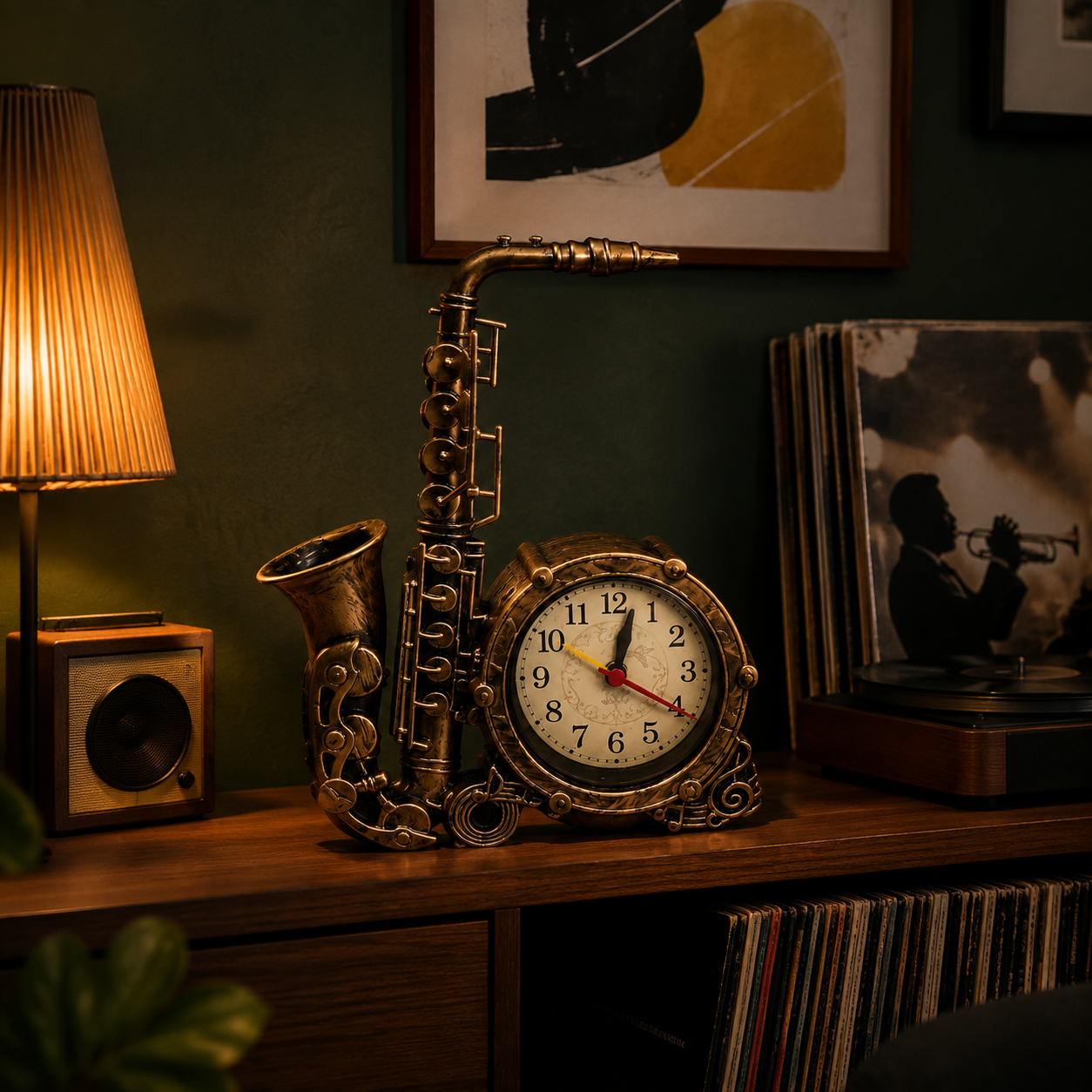 18.5cm Saxophone Alarm Table Clock – YY7711