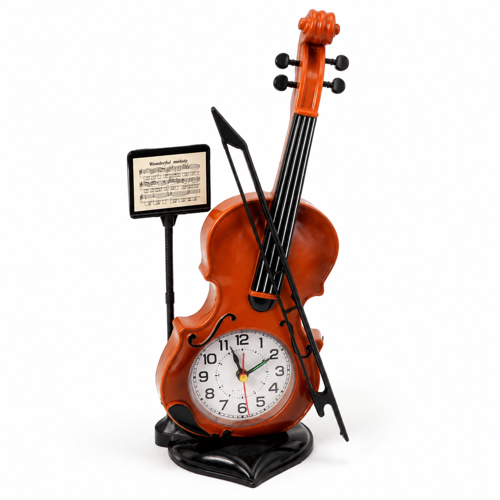 Violin-Shaped Table Alarm Clock – ZH888